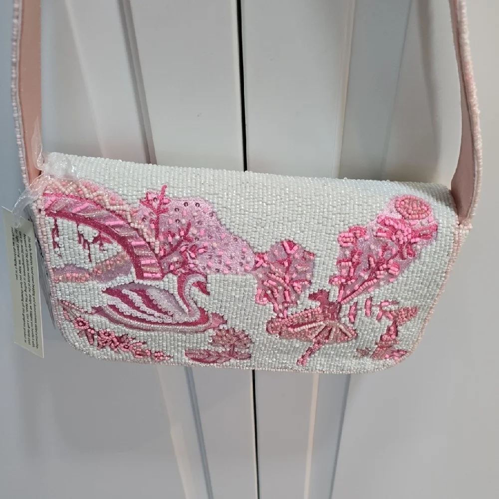Pink Ballerina Beaded Women's Bag - Picture 6 of 8